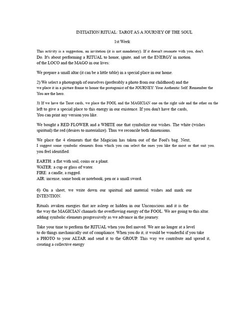 Ato Initiation Ritual Script