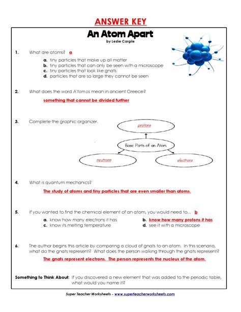 Atom Apart Answer Key Bing
