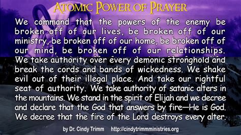 Atomic Prayer Cindy Trimm