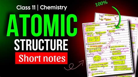 Atomic Structure Class 11 Notes Pdf