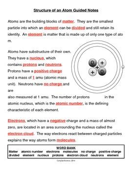 atomic structure guided notes answers