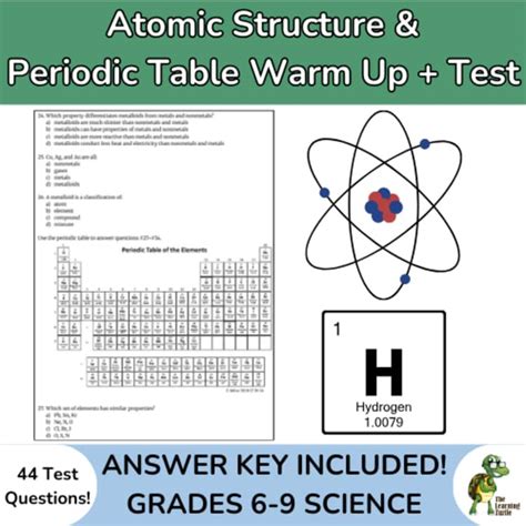 Atomic Structure Periodic Table Answer Key