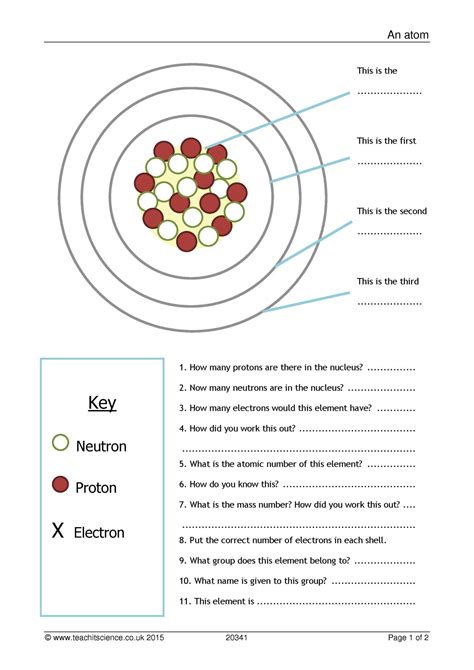 Atomic Structure Worksheet Ks4 Chemistry Teachit Atomic Structure Chemistry Worksheet - Atomic Structure Chemistry Worksheet