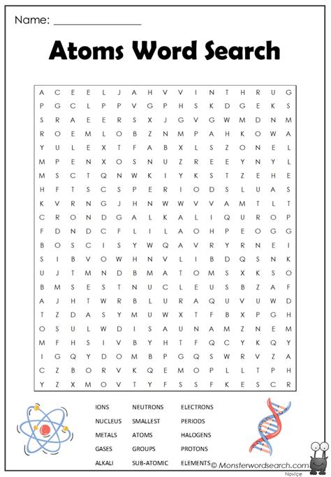 Atoms Word Search Puzzle Atomic Symbol Search Worksheet Answers - Atomic Symbol Search Worksheet Answers