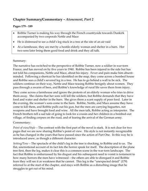 Atonement Chapter 2 Summary