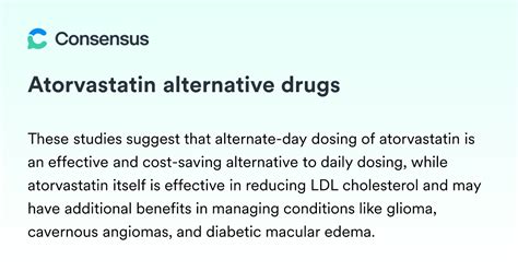 atorvastatin alternative medication