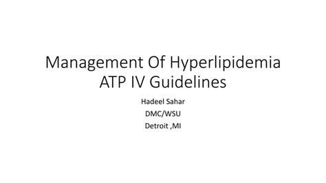 Read Atp 4 Guidelines For Hyperlipidemia 