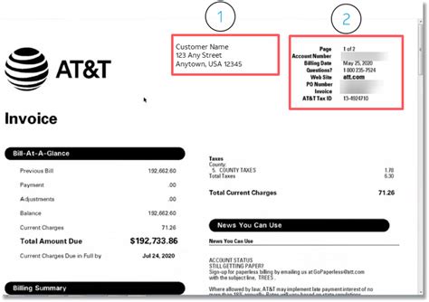 Att Sample Bill