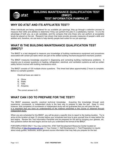 Read Att Premises Technician Test Study Guide 