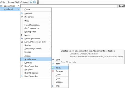 attachments outlook macro code