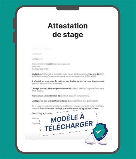 Attestation De Stages