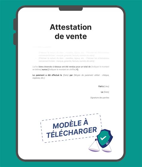 Attestation De Vente
