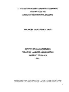 Read Attitudes Towards English Language Learning In Higher 