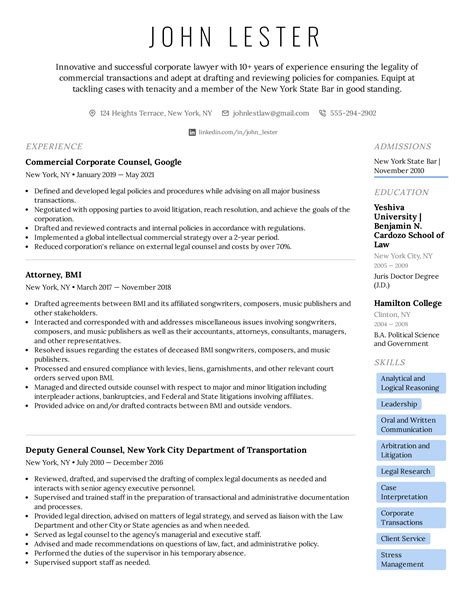 Attorney Resume Complete 2022 Guide With 10 Attorney Attorney Resume Format - Attorney Resume Format