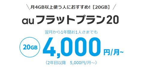 auフラットプラン20はコスパ最強の使いやすいプランだと思う au …