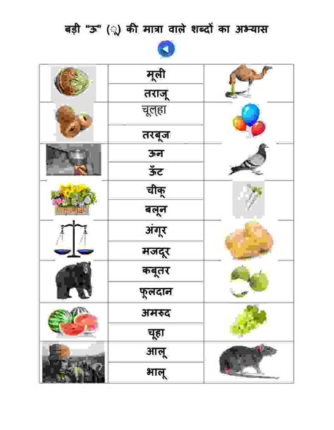 Au Matra Words Hindi Worksheets With Pictures Skoolon Au Words In Hindi - Au Words In Hindi
