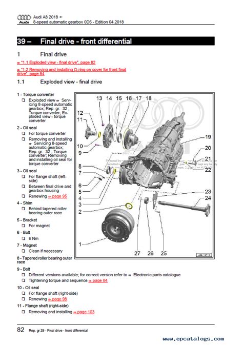 Audi A8 Engine Manual