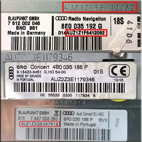 Audi Radio Unlock Codes