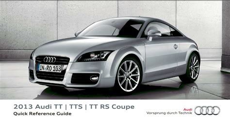 Audi Tt Quick Reference Manual