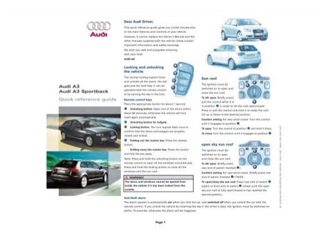 Download Audi A3 2005 Reference Guide 