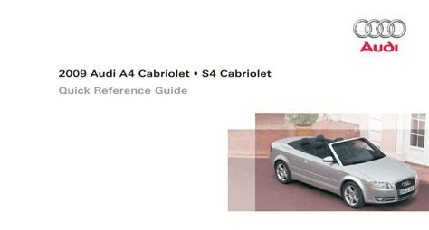Download Audi A4 Cabriolet S4 Quick Reference Guide 