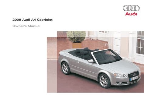 Full Download Audi A4 Cabriolet User Manual Pdf 
