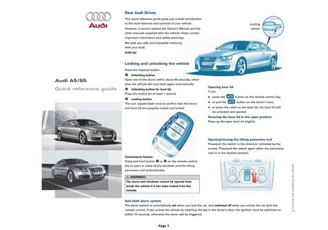 Download Audi A5 Quick Reference Guide 