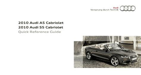 Read Audi A5 S5 Quick Reference Guide 