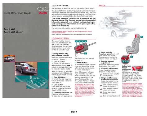 Full Download Audi A6 4 Page Reference Guide To Navigation 