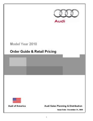 Read Online Audi Order Guide 2008 