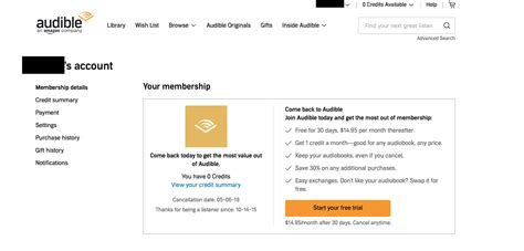 Audible Cancel Amazon