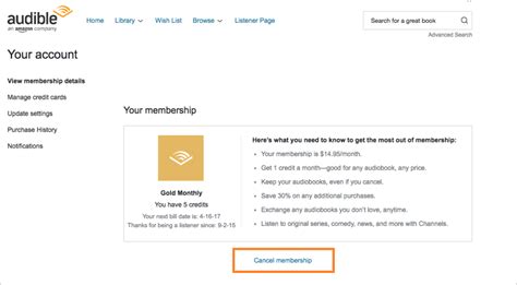 Audible Subscription Cancel