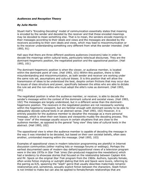 Download Audiences And Reception Theory By Julie Martin 