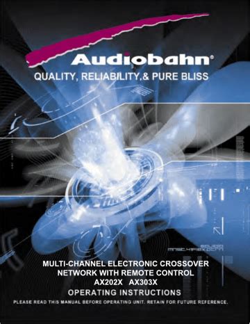 Full Download Audiobahn User Guides 