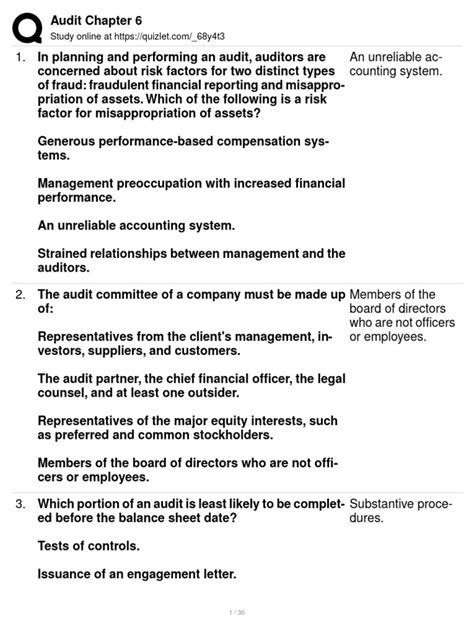 Audit Chapter 6