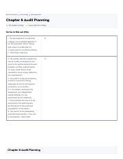 Audit Planning Chapter 8 Babybasicore