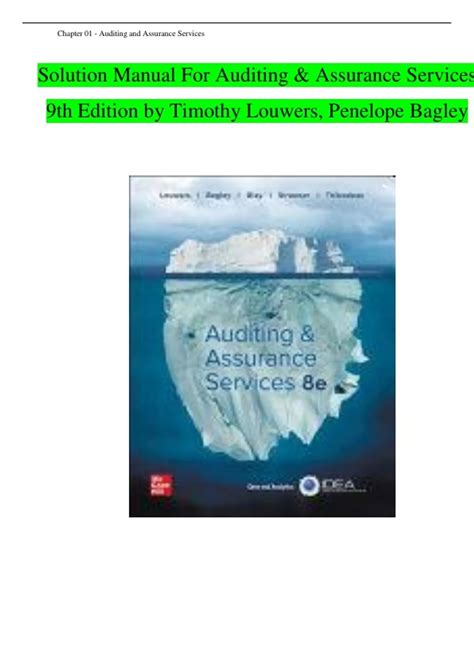 auditing and assurance services manual solution