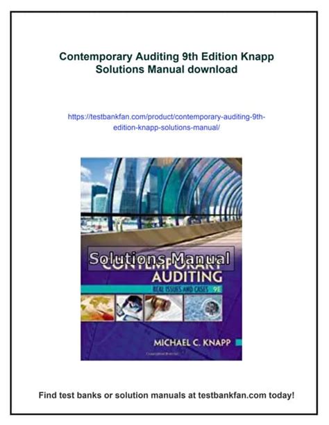 auditing case knapp 9th edition solutions
