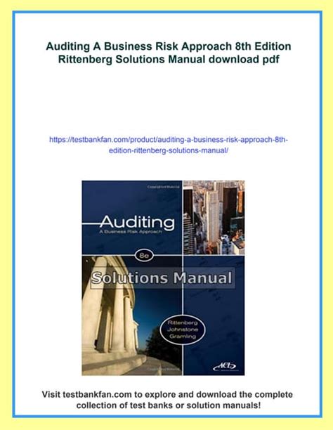 Auditing Rittenberg 8th Edition Solutions