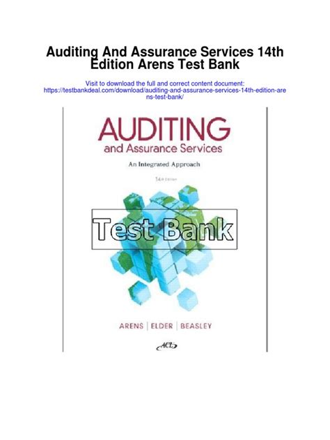 Read Auditing And Assurance Services 14Th Edition Test Bank 