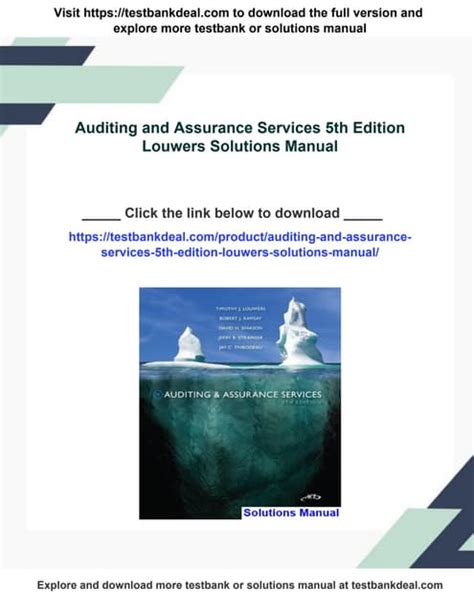 Read Auditing And Assurance Services 5Th Edition Chapter 12 Solutions 