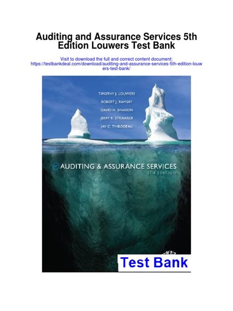 Read Auditing And Assurance Services Louwers 5Th Edition 
