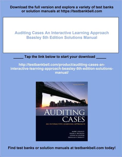 Read Auditing Cases An Interactive Learning Approach 5Th Edition Solutions 