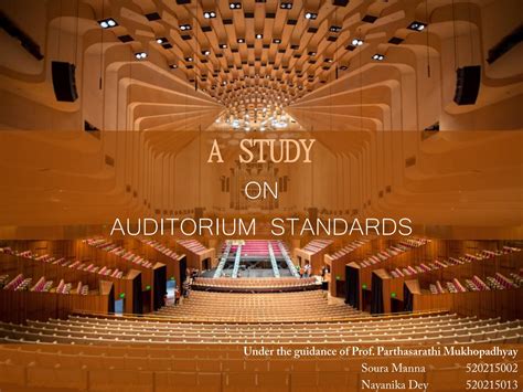 Read Auditorium Design Standards Ppt 