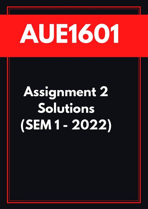 Aue1601 Assignment