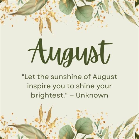 August Month Quotes