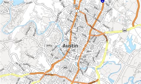 austin texas map