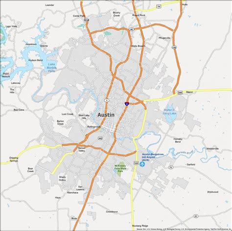 austin texas on map