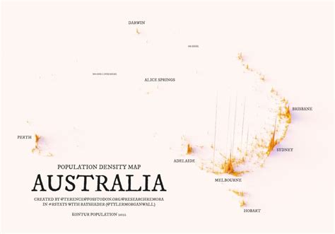 Australia Population Density Map