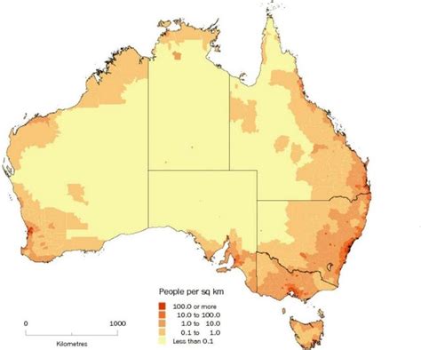 Australia Population Distribution Map